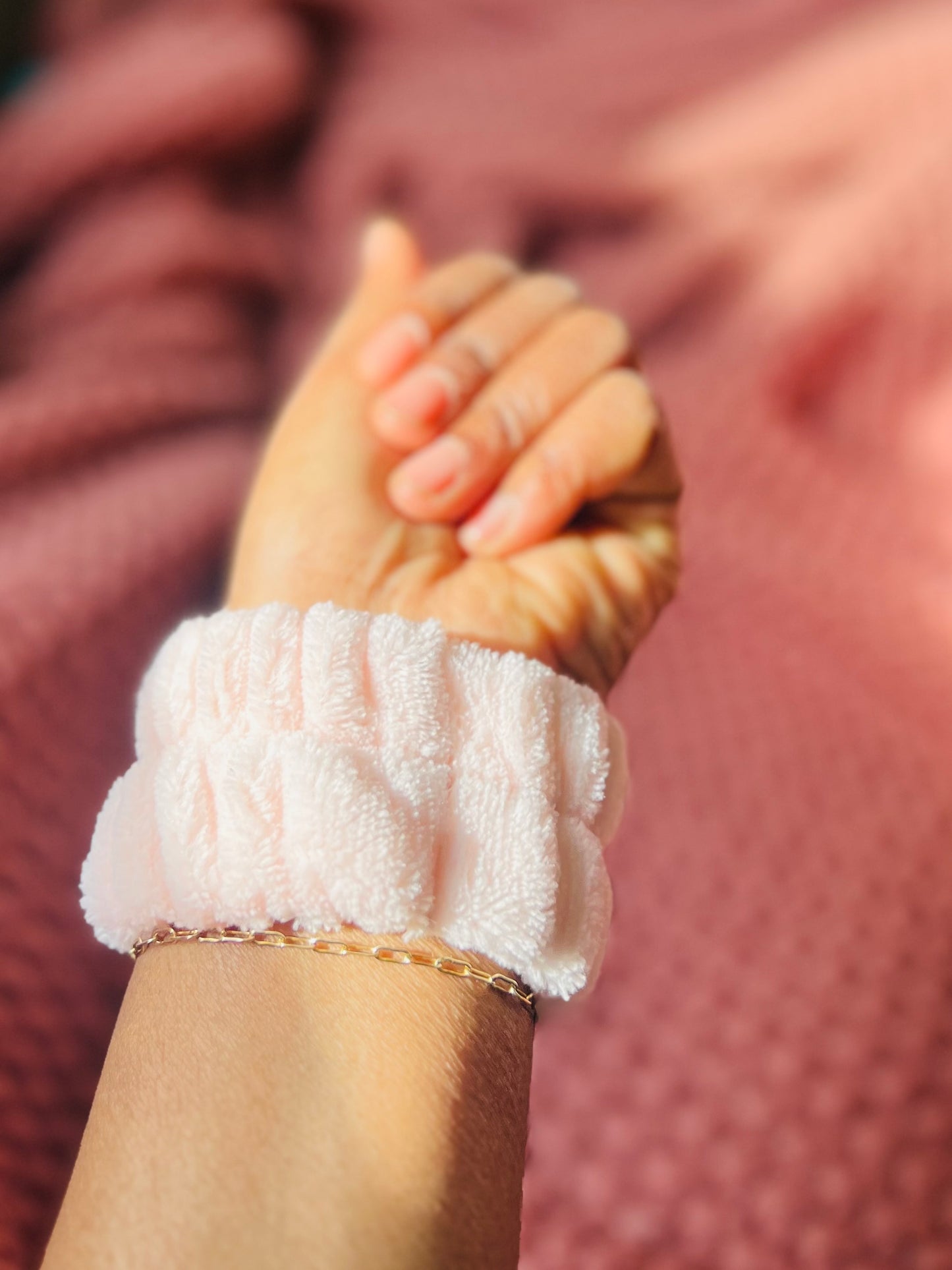 LuxeCare Plush Spa Headband & Wristband Set